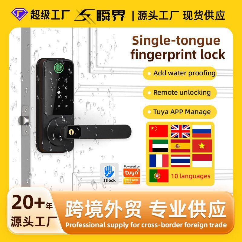 小锁ICIDFCC认证密码磁卡指纹锁涂鸦WIFIAPP木门锁门锁WiFi远程