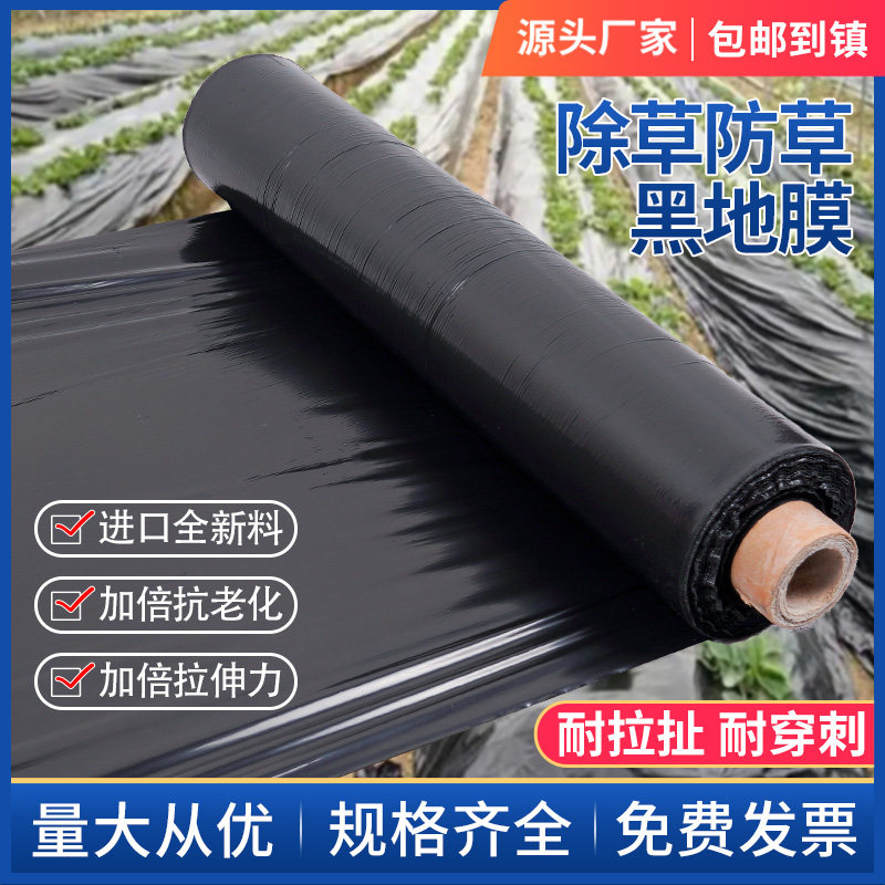 农用地膜加厚抗老化黑地膜塑料薄膜防草种植棚蔬菜果园种植黑地膜