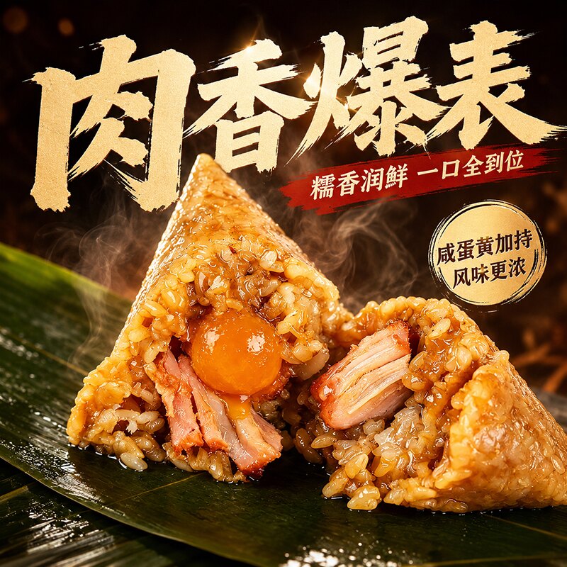 【顺丰包邮】峰贤山肴新鲜肉粽120g化州灰特产灰水粽早餐代餐速食