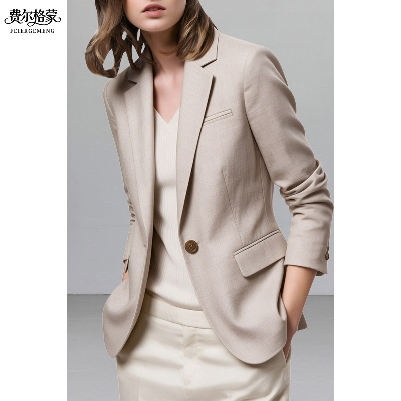 气质小个子短款商务西装外套女图片