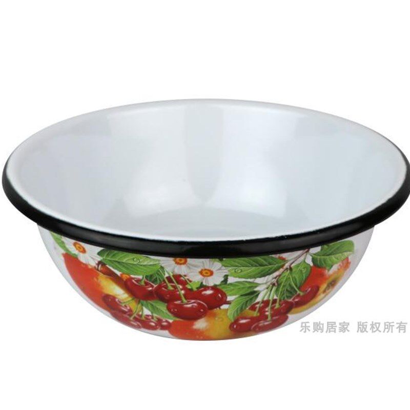 特厚大翻边乌克兰大碗 搪瓷盆 搪瓷汤盆 调馅盆 调味盆 大搪瓷碗