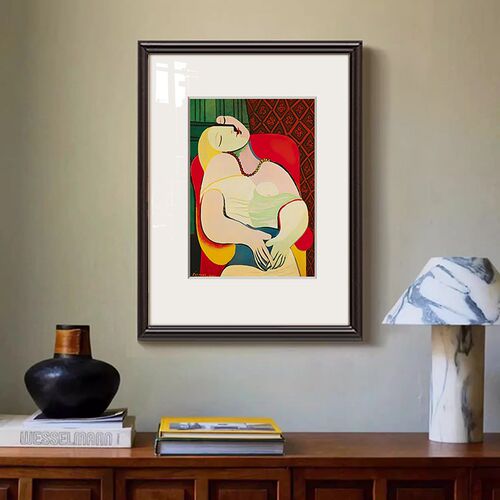 毕加索玄关装饰画世界名画法式复古客厅背景墙抽象艺术高级感挂画