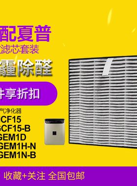 适配夏普车载净化器IG-GCF15-B/FU-GEM1H过滤网集尘脱臭IZ-FGCF15
