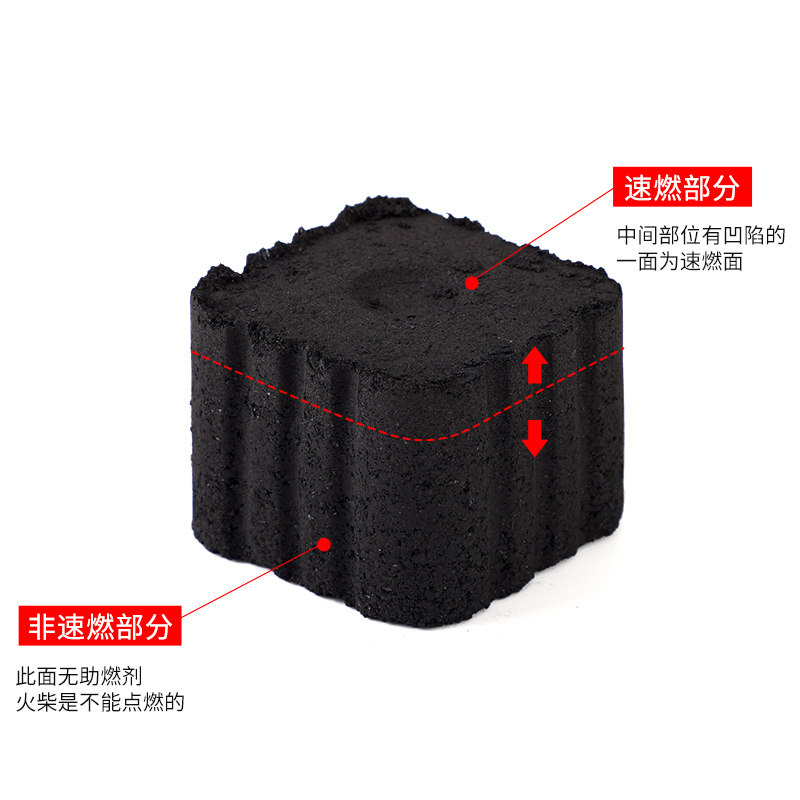 果木速燃碳烧烤炉子铜火锅烧烤碳家用无烟室内取暖炉烤火盆木炭