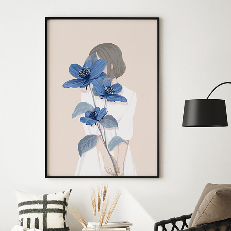 涂色油彩画手工涂色减压绘画人物名画书房装饰画填充DIY数字油画