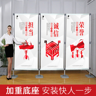 快展展架广告屏风背景架kt板展示架展板快架子签到墙铝合金背景板