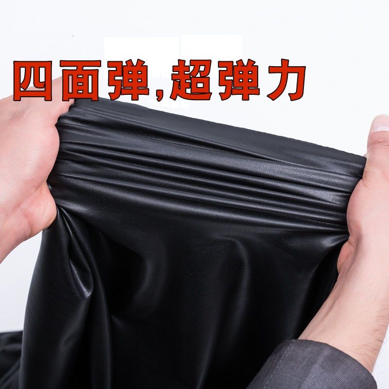 四面弹pu皮革面料沙发坐垫软硬包皮料防水耐磨高弹力小羊纹人造革