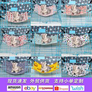 厂家猫咪用品夏季双面通用铁笼吊床秋千透气宠物帆布猫咪吊床