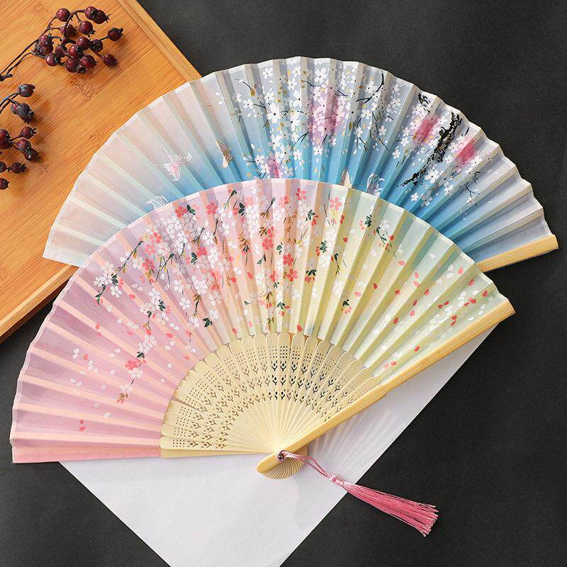 扇子折扇古风中国风女式汉服旗袍舞蹈儿童学生夏日随身折叠小巧扇