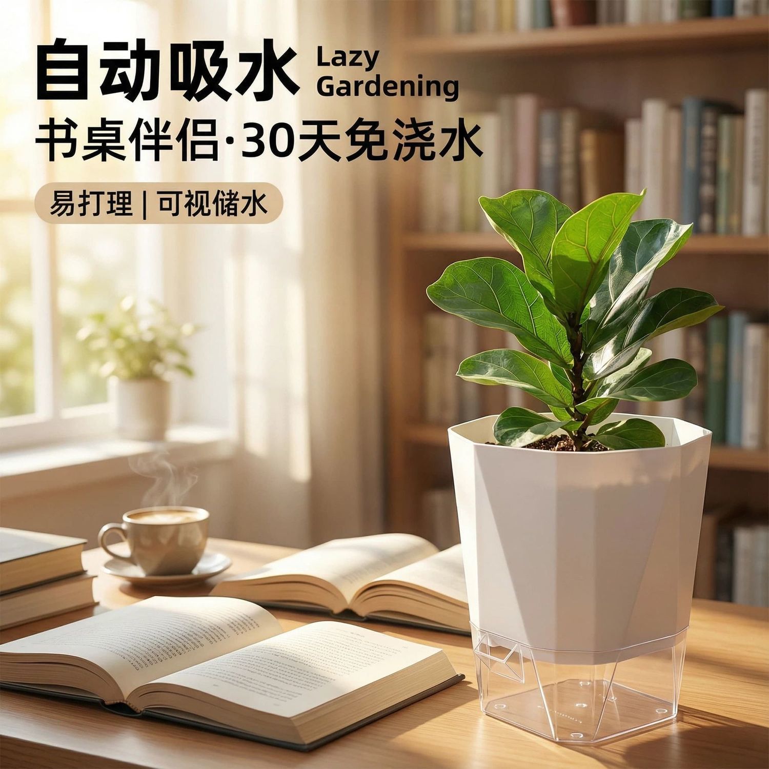 自吸水花盆水培植物器皿绿萝专用