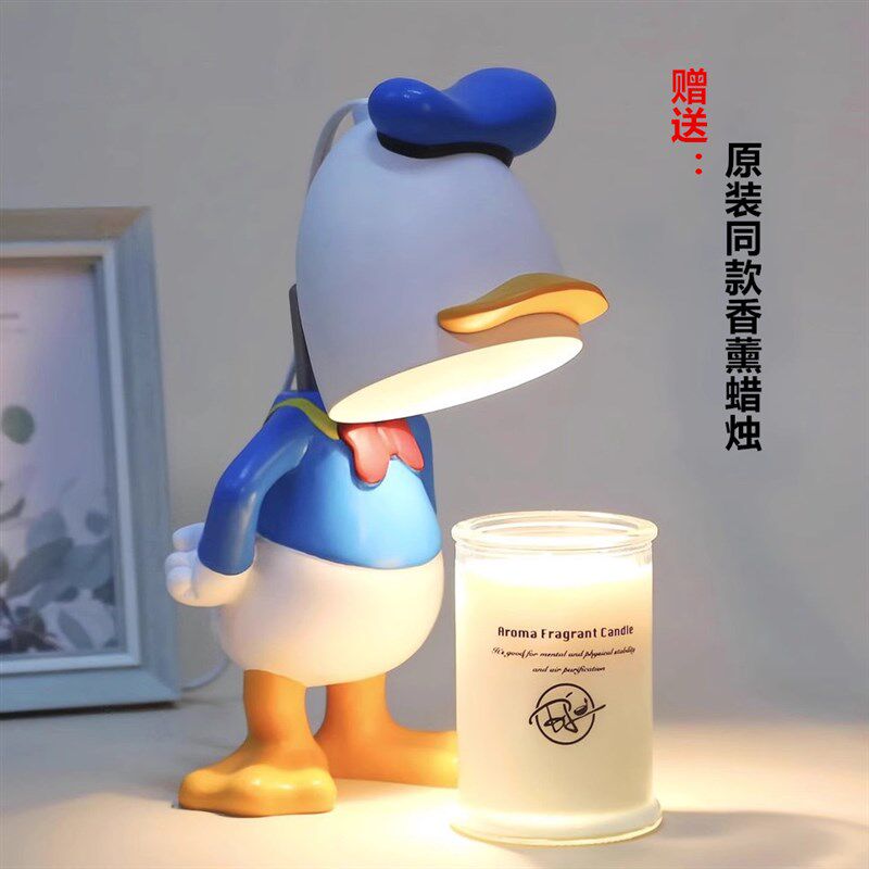 无火唐老鸭气氛灯融蜡灯调光定时香薰灯熔蜡烛灯热熔灯卧室床头灯