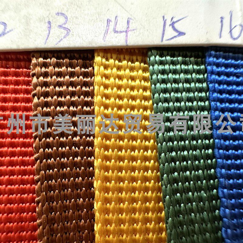用于手袋背包箱包辅料等结实光泽3.8厘米宽坑纹仿尼龙织带1卷45米