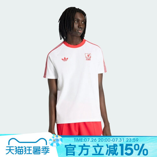 adidas阿迪达斯男子秋LFC OG TEE运动休闲短袖T恤JZ0140