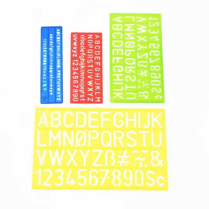 4PC英文字母数字模板软尺早教数字字母认知启蒙教学图片