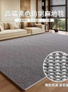 仿剑麻地毯客厅满铺纯色地垫卧室床边防污防猫抓地垫菠萝圈飘窗垫