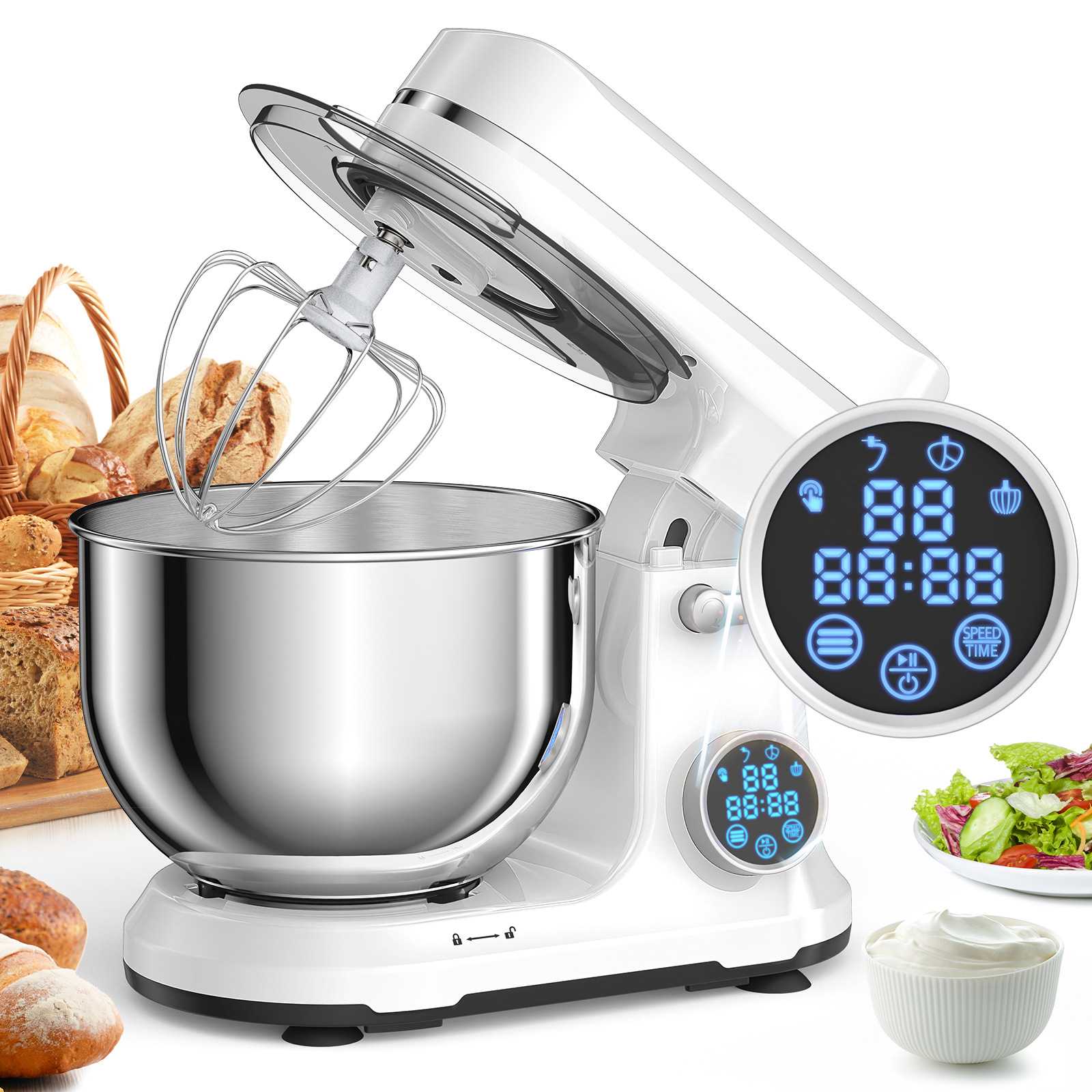 厨师机直流和面机5L智能和面机打蛋机搅面机mixer