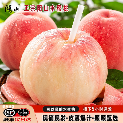 正宗无锡阳山水蜜桃应当季时令白凤爆汁毛桃子新鲜水果整箱礼盒装
