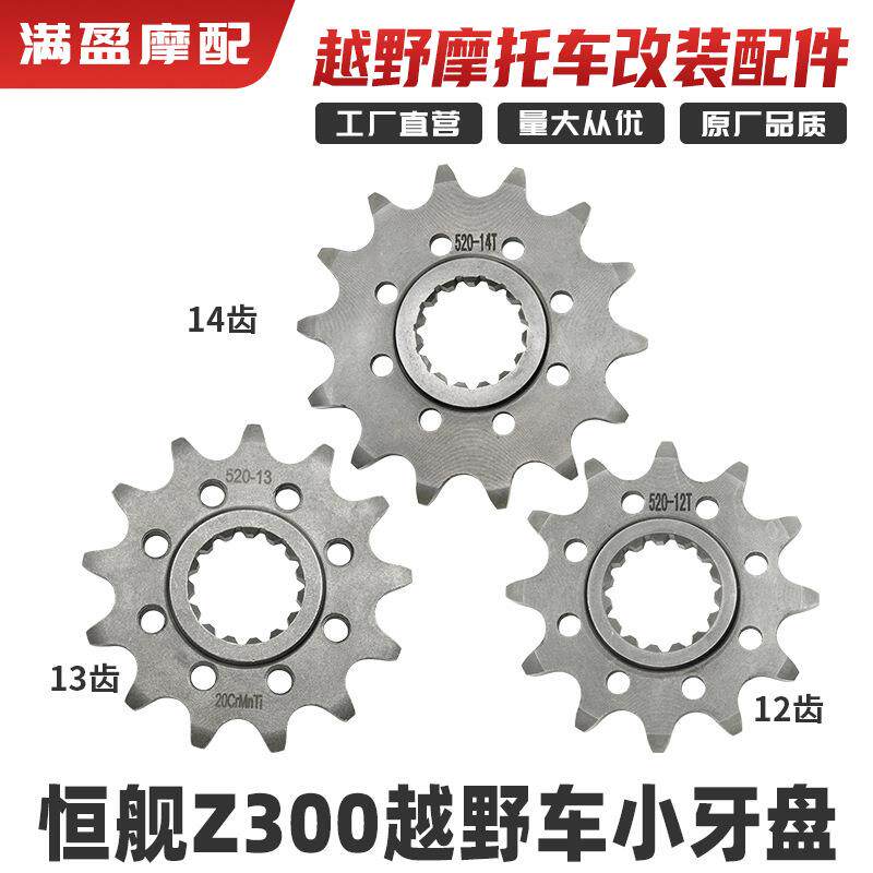 恒舰Z300越野摩托车小牙盘 exc改装小链轮飞链盘 12 13 14齿飞轮