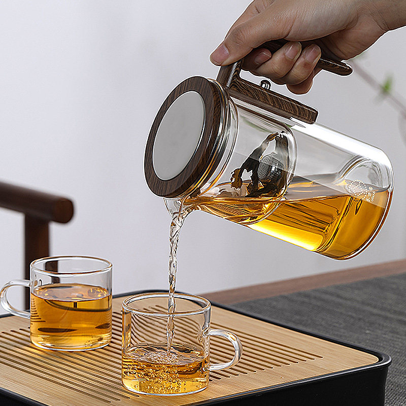 耐高温全玻璃内胆飘逸杯泡茶壶茶水分离过滤泡茶杯磁吸沏茶壶加厚