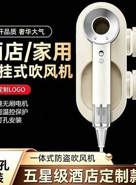 高端酒店专用吹风机壁挂式防盗民宿宾馆大风力静音免打孔电吹风筒