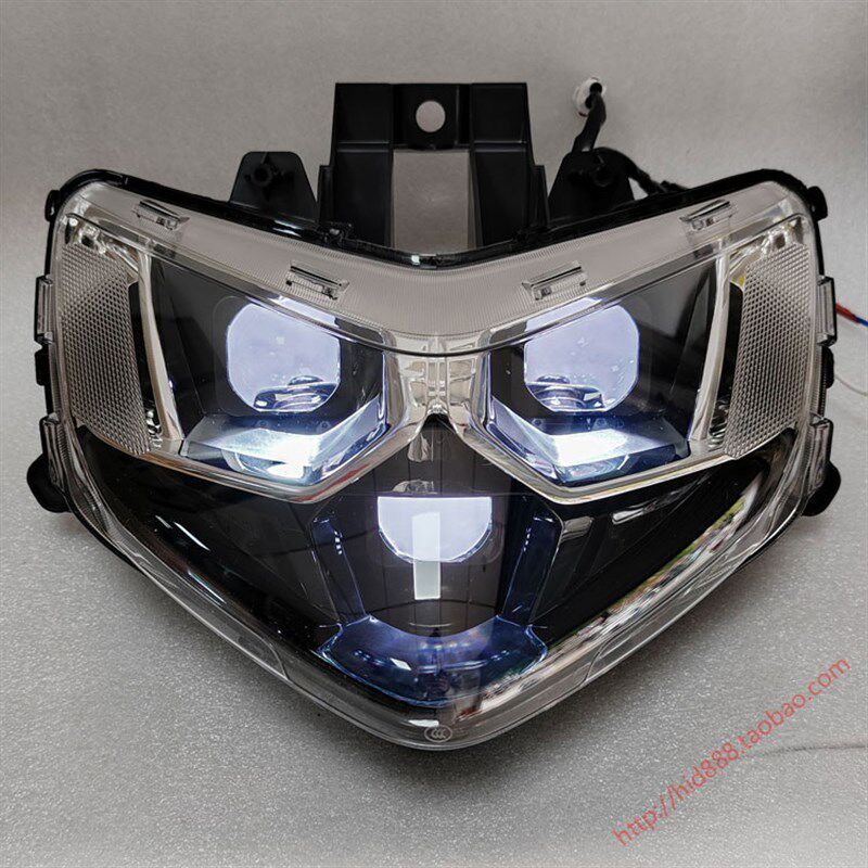 适用于新款赛鹰125大灯JYM125T-2C前大灯总成改装激光LED双光透镜
