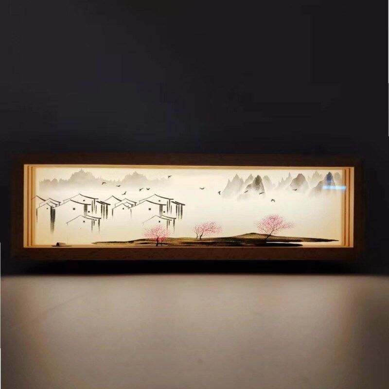 日照金山江南群山充电触摸调光led氛围小夜灯景观卧室睡眠灯摆件