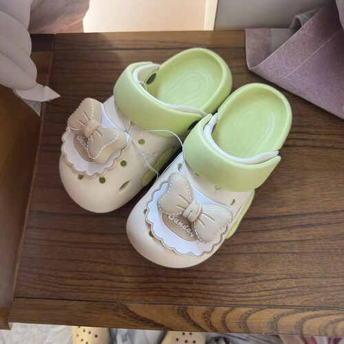 撞色踩屎感底子3.5公分减龄洞洞鞋（默认微瑕）
