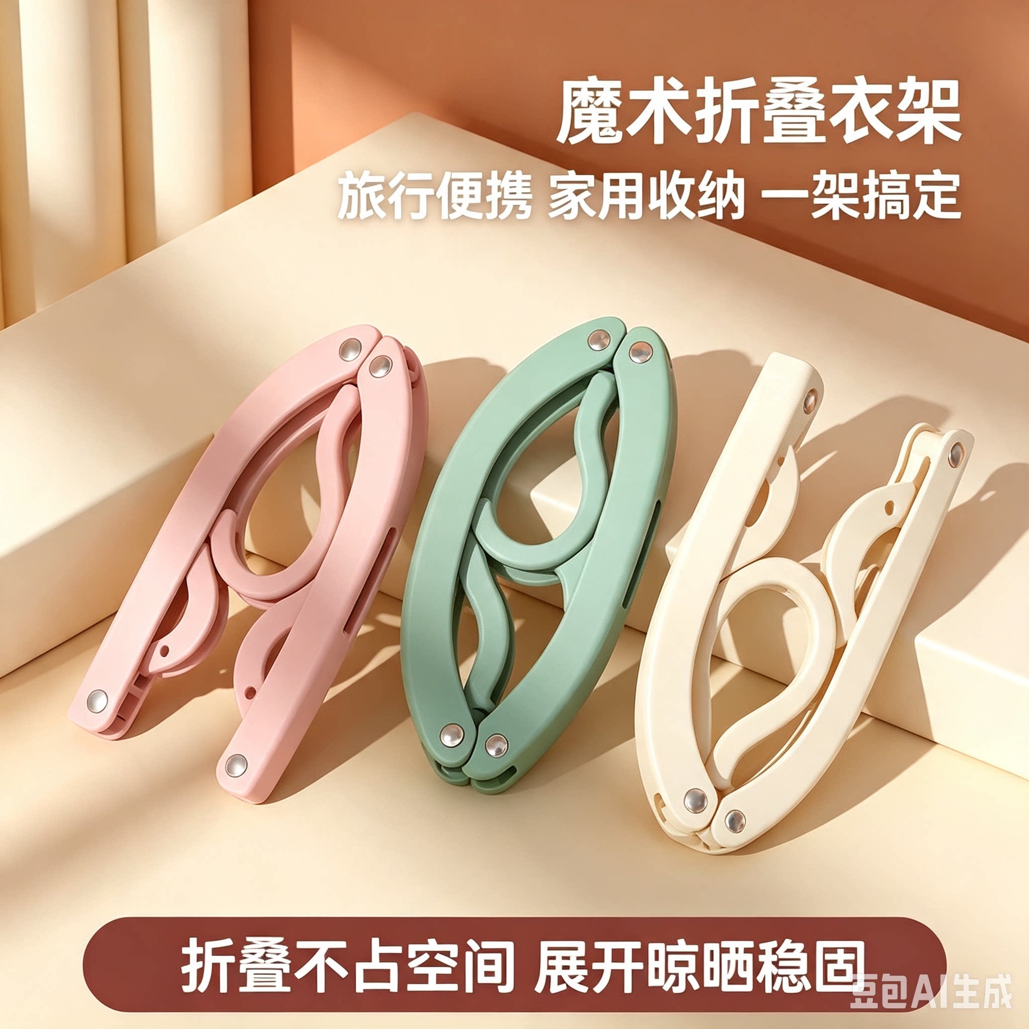 折叠衣架四季通用无痕衣架晾晒挂衣架晾衣架子学生小孩宿舍旅游JT