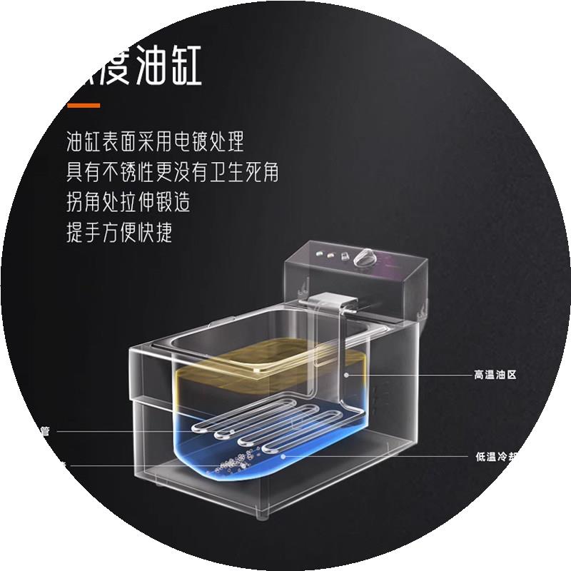 拓奇油炸锅商用大功率电炸炉深缸冷油区电炸锅恒温炸鸡专用款22L