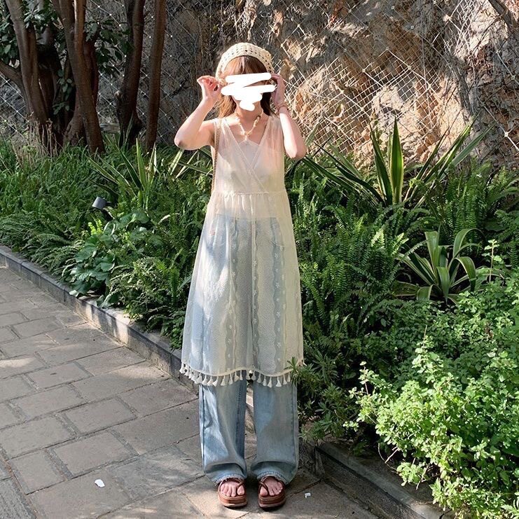 时尚百搭白色连衣裙女夏