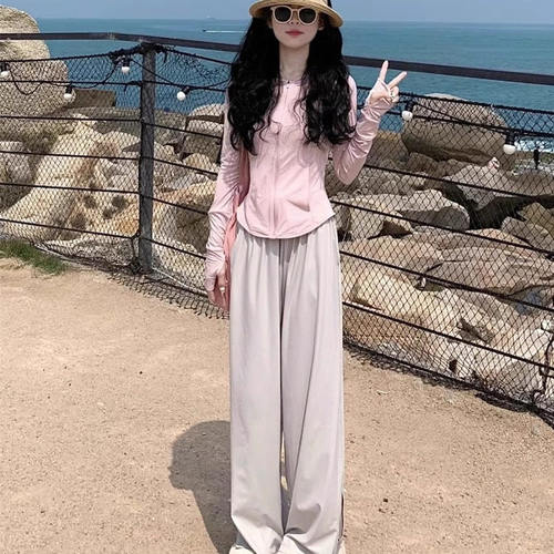 粉色冰丝防晒衣女款夏薄