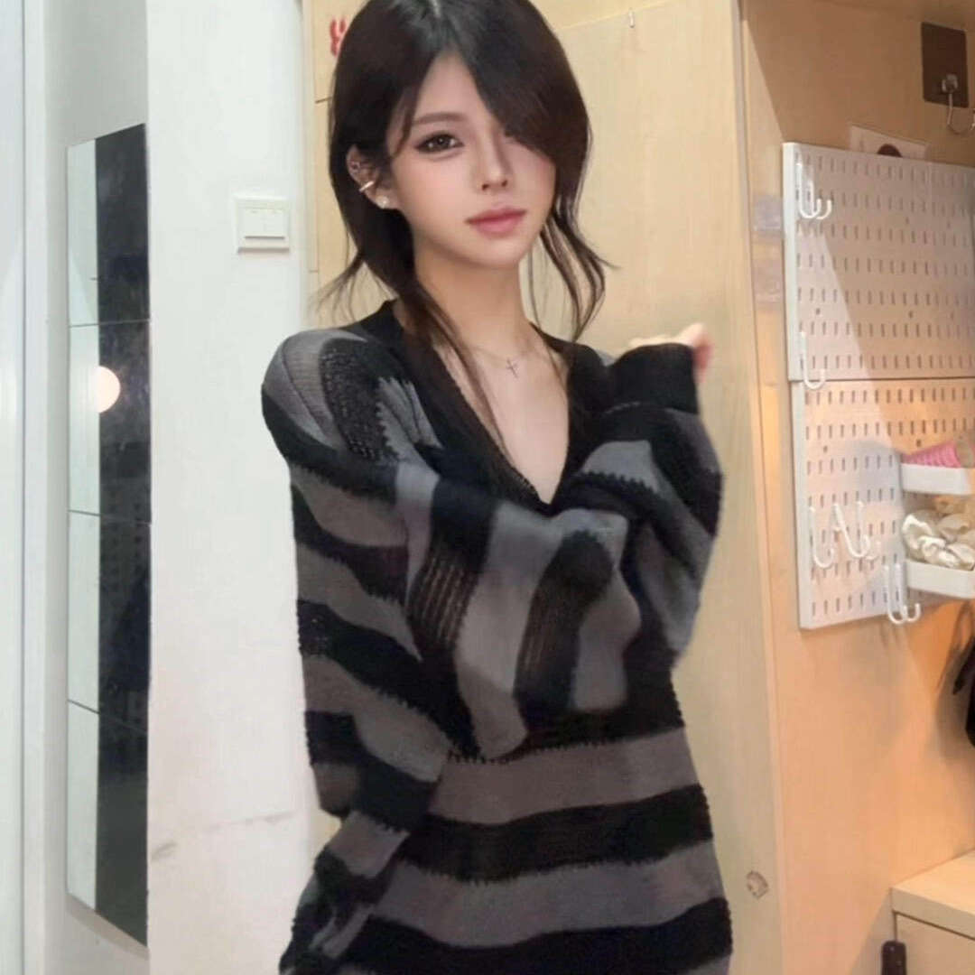 美式慵懒风复古黑色高透