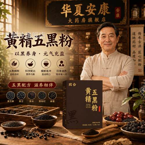 玫黄精五黑粉九蒸九晒滋养台元气男女通用官方正品爆款旗舰店5LL
