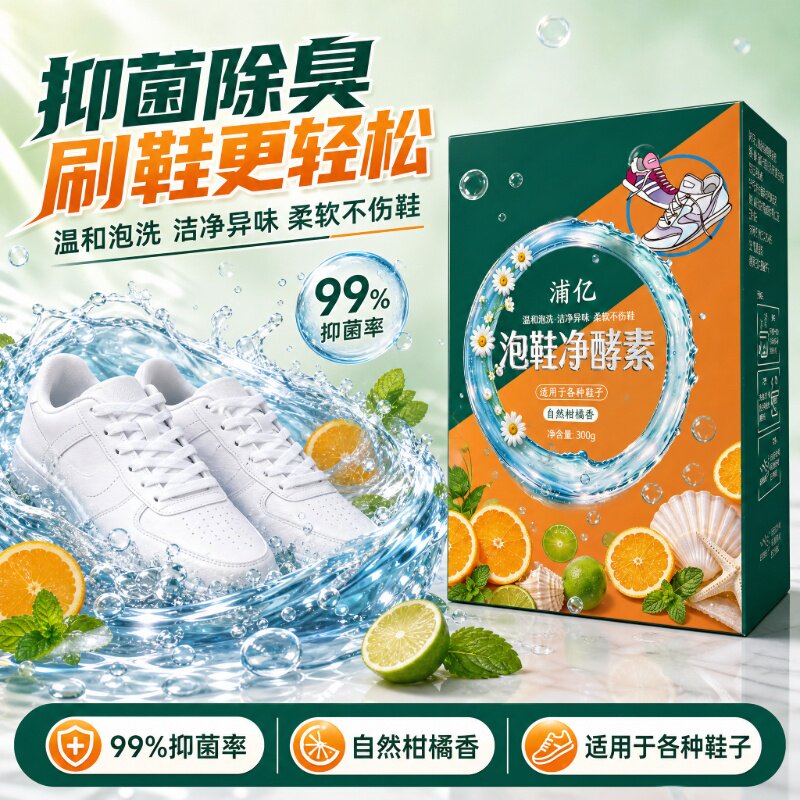 泡鞋粉洗鞋粉小白鞋清洁剂洗鞋神器去污去黄运动球鞋清洗专用