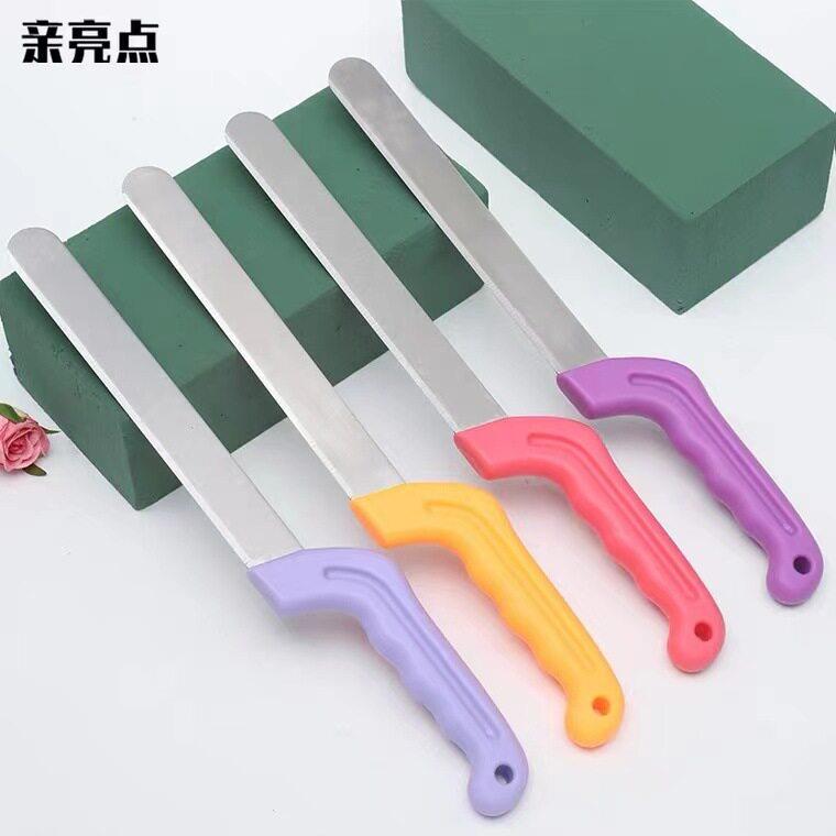 工厂花艺花店工具多用途不锈钢花艺切割刀园艺师专用花泥钢刀