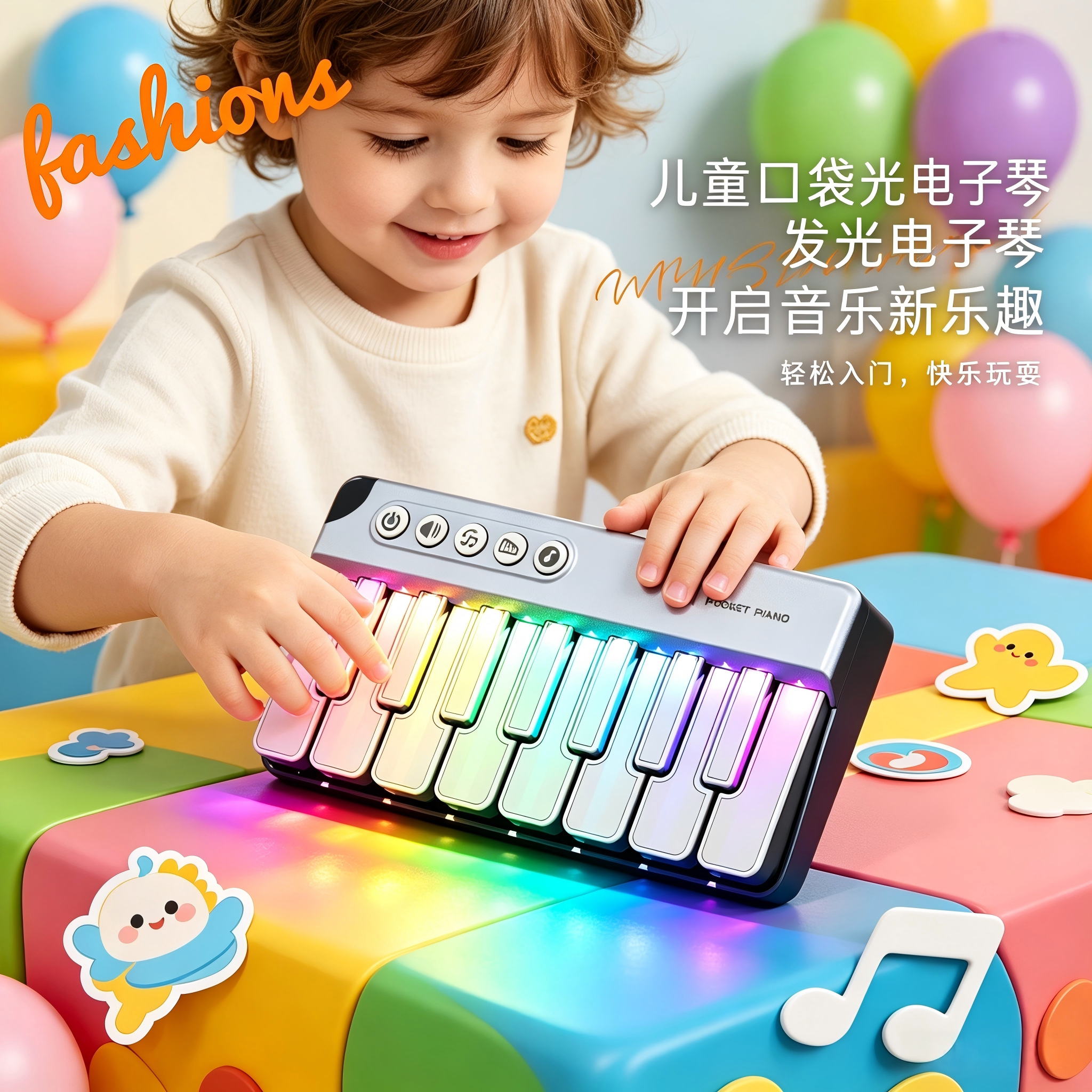 入门儿童玩具男女孩口袋迷你钢琴可弹奏乐器宝宝音乐键盘