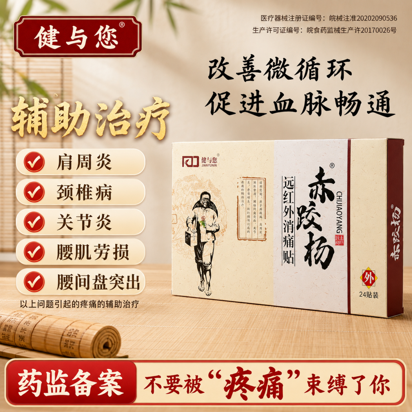 肩周炎颈椎病腰痛止痛膏药贴