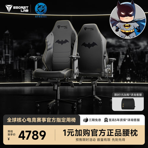 圣临电竞椅人体工能椅蝙蝠侠限定