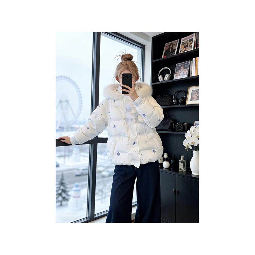 甜美小个子雪人魔术贴棉