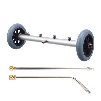 压洗车底4喷头移动清洗器1/4快速连接洗地器16inch地刷4000psi