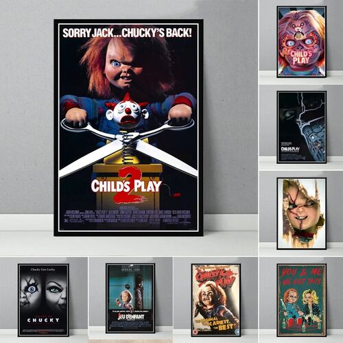 Classic Chucky Horror Movie Character Wall Art Canvas Poster