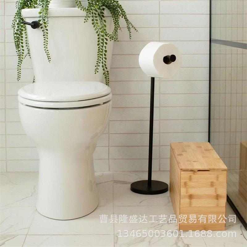 竹制收纳盒家用卫生间纸巾盒卷筒纸存储木盒带盖储物盒实木卷纸盒