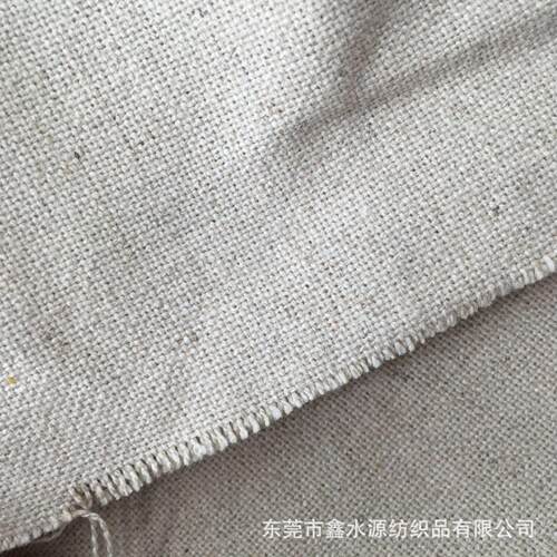 现货亚麻棉混纺坯布350克厚麻布鞋材抱枕桌布家纺手袋麻布
