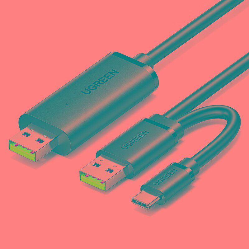 绿联USB3.0对拷线双头USB传输线电脑资料互传线USB-A接口数据线