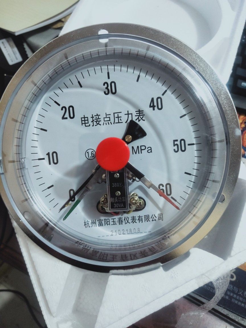 YXC150ZT轴向带边磁助式电接点压力表2.5/1.6/40/60mpa杭州富阳