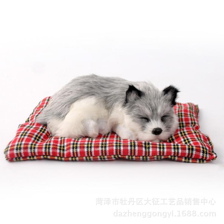 仿真动物狗摆件新房新车饰品哈士奇竹炭包除异味多色可选模型玩具