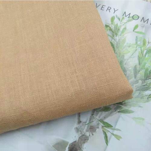 薄款亚麻竹节平纹面料30支亚麻棉素色夏季连衣裙上衣汉服面料