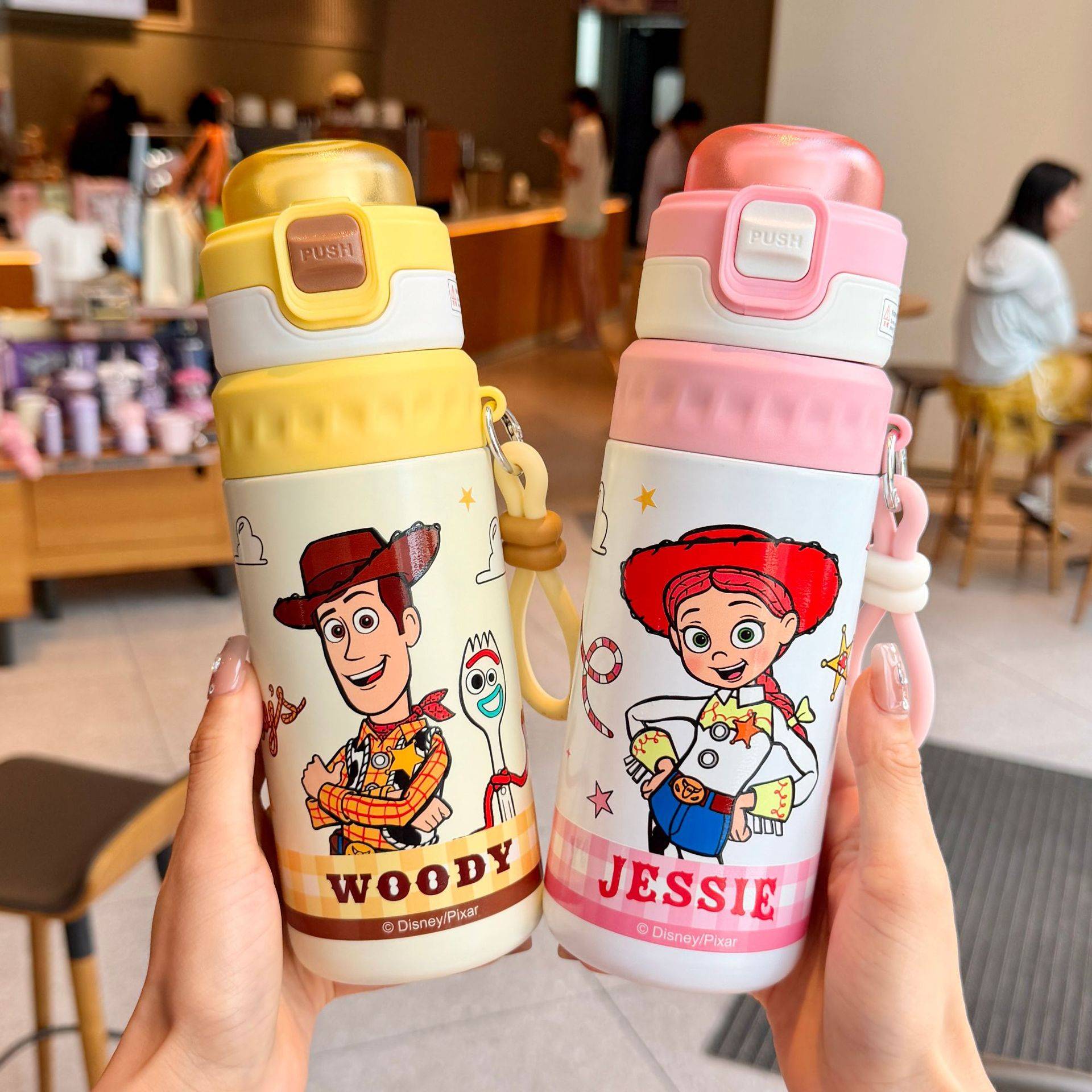 玩具总动员保冷喷雾杯杯316不锈钢保温杯儿童卡通可爱饮水杯