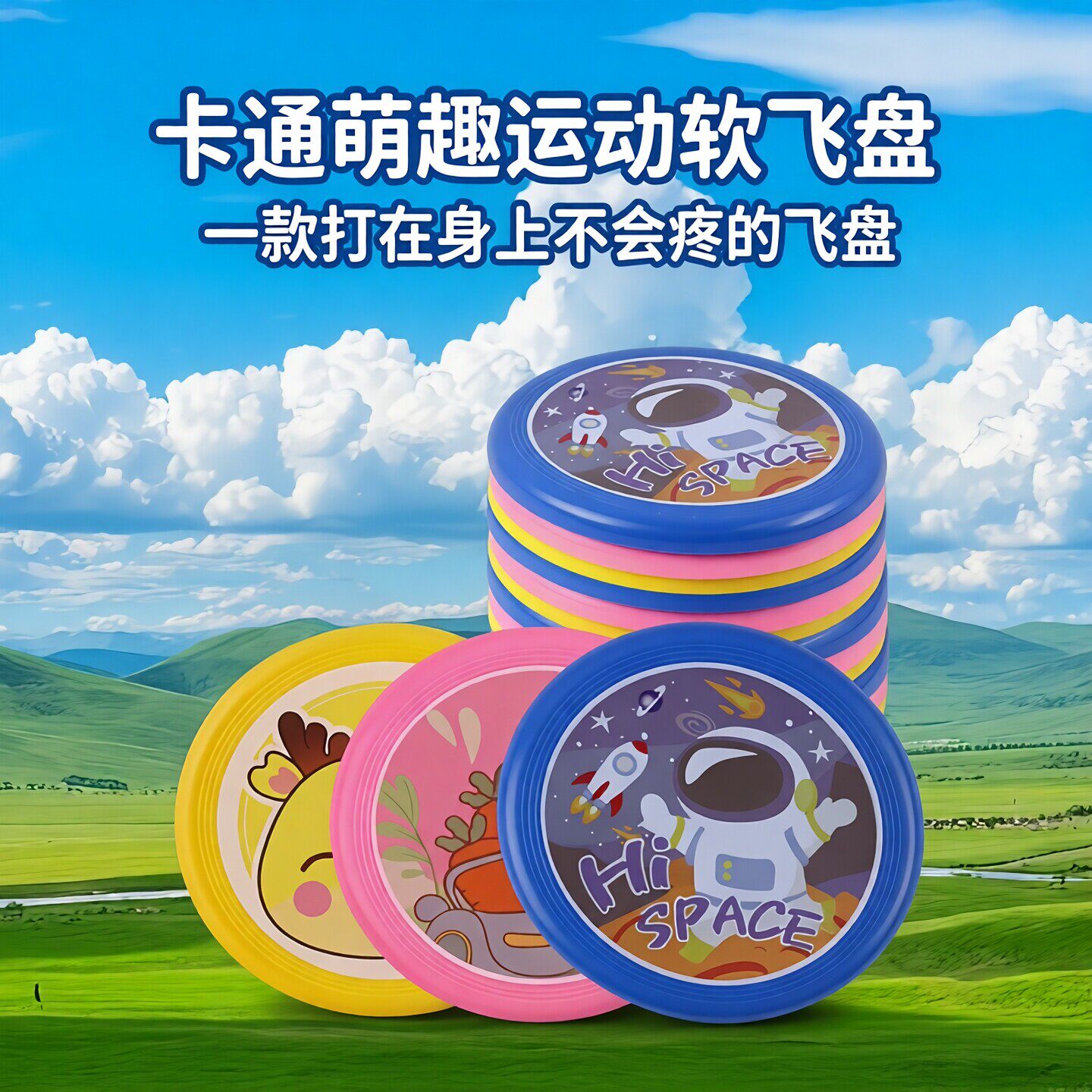 飞盘儿童软可回旋镖户外运动室外飞碟趣味亲子玩具男孩软飞盘