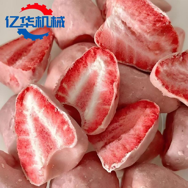 冻干草莓巧克力涂层机果蔬脆片裹巧克力设备巧克力淋面机